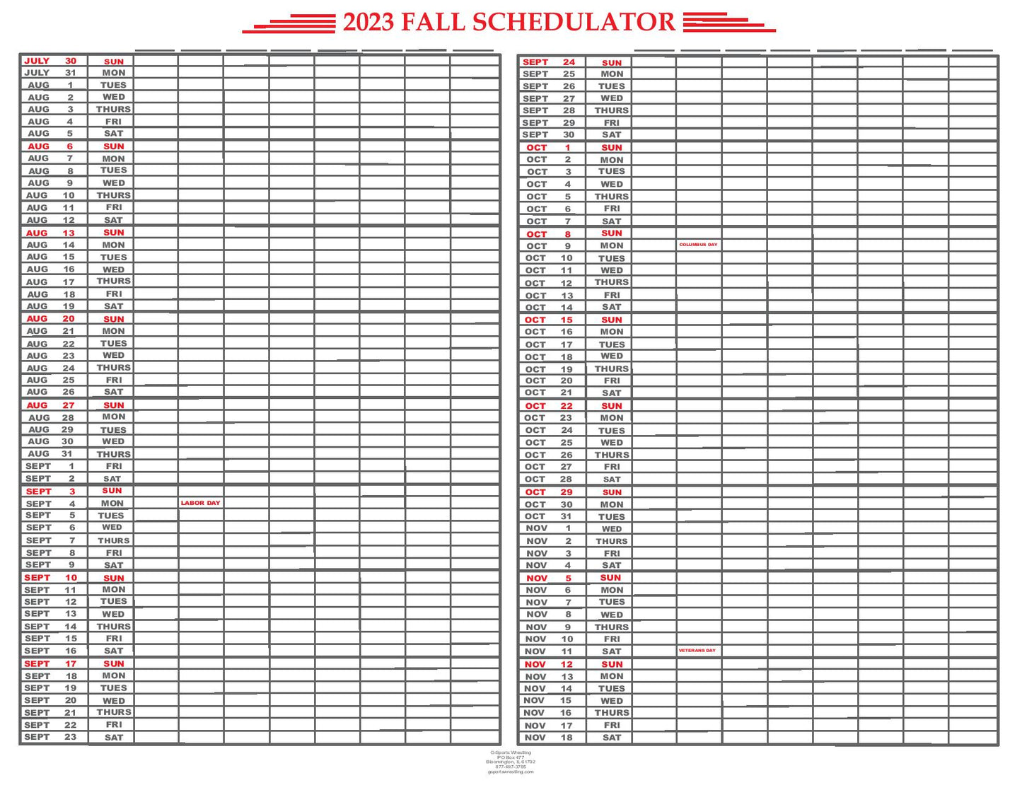 Large Schedulators 2023-2024 School Year (EM-100L)