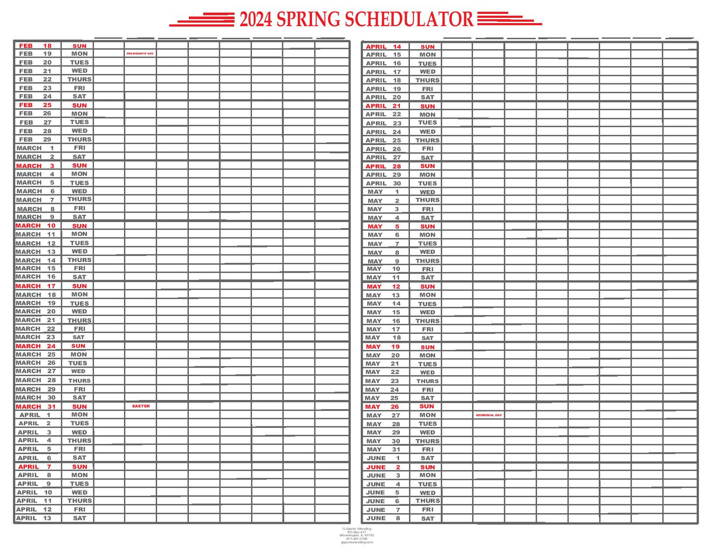 Large Schedulators 2023-2024 School Year (EM-100L)