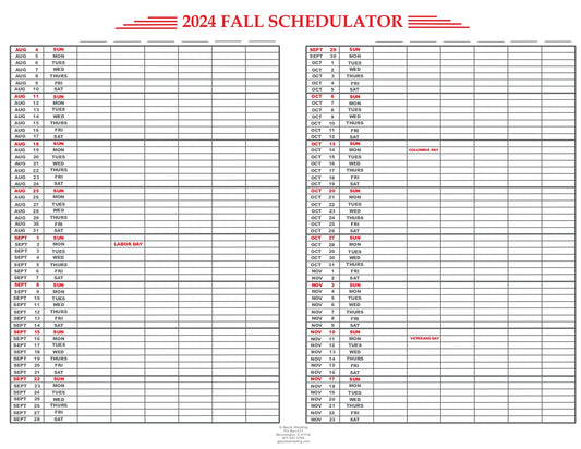 Schedulators 2024-2025 School Year (EM-100)