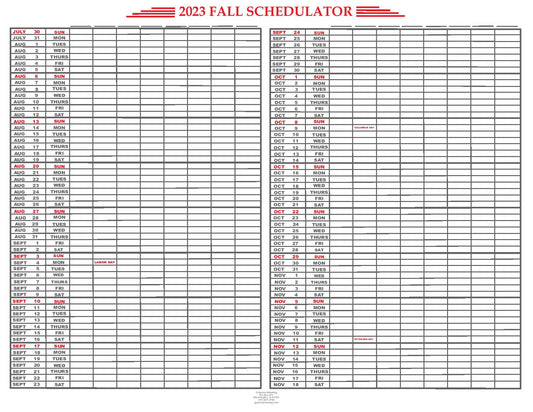 Large Schedulators 2023-2024 School Year (EM-100L)