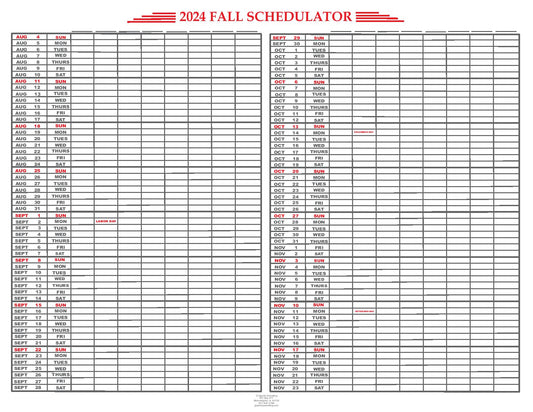 Large Schedulators 2024-2025 School Year (EM-100L)