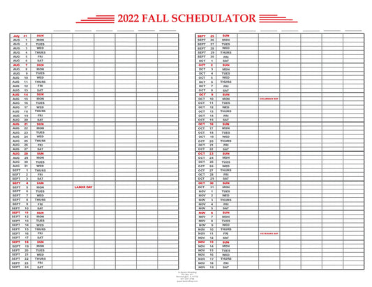 Schedulators 2026-2027 School Year(EM-100)